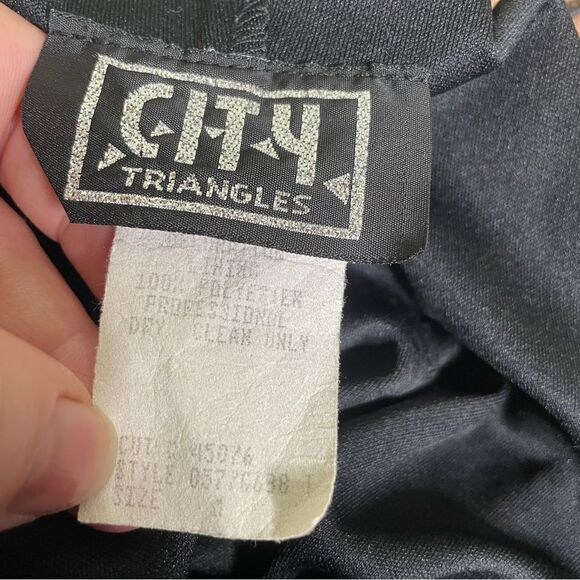 Vintage Y2K Dark Fairy Goth Slinky Black Spaghetti Strap Back Maxi Dress Sz M - Picture 5 of 9